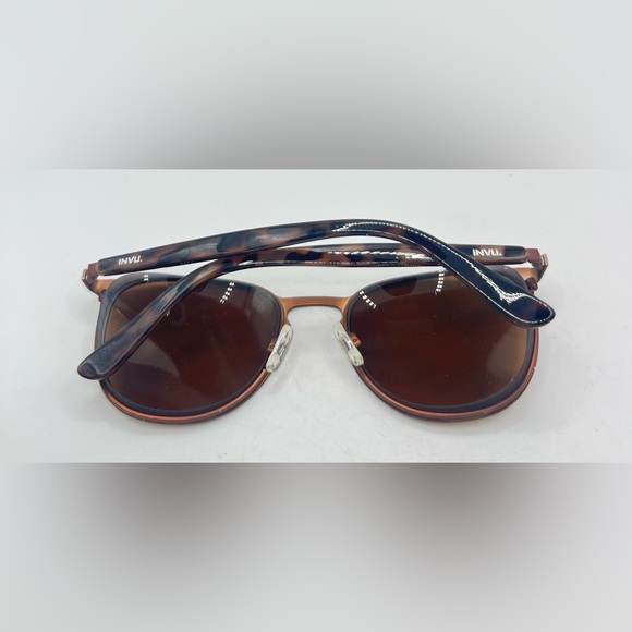Invu 155-C2 Bronze Oval Sunglasses Frames Only - Picture 4 of 8
